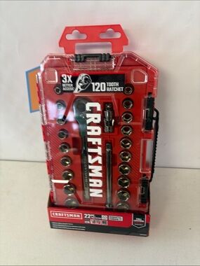 Craftsman 22-Piece Socket Set in Red and Black